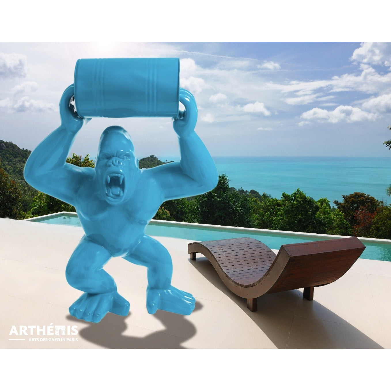 Gorilla BIG XXL Statue - H250cm - MonoChrome Colors (+15 Available colors)