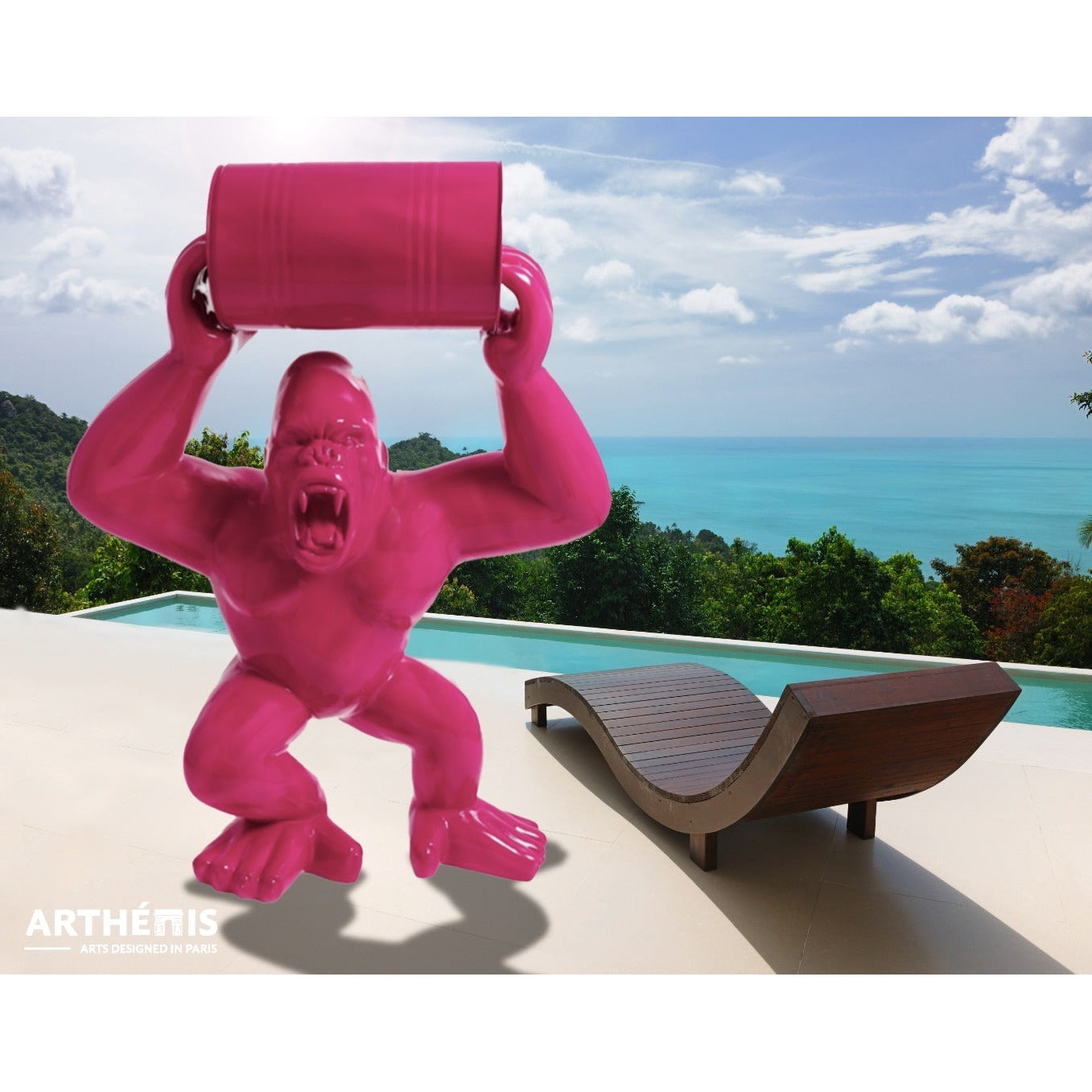 Gorilla BIG XXL Statue - H250cm - MonoChrome Colors (+15 Available colors)