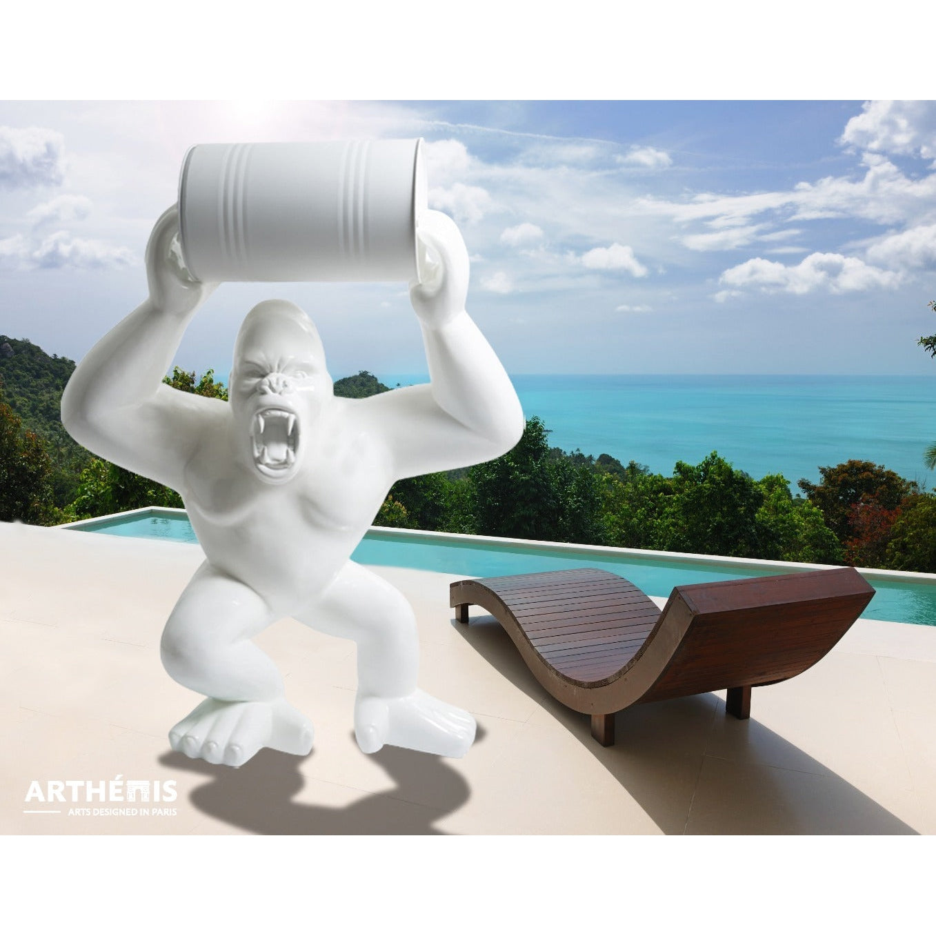 Gorilla BIG XXL Statue - H250cm - MonoChrome Colors (+15 Available colors)