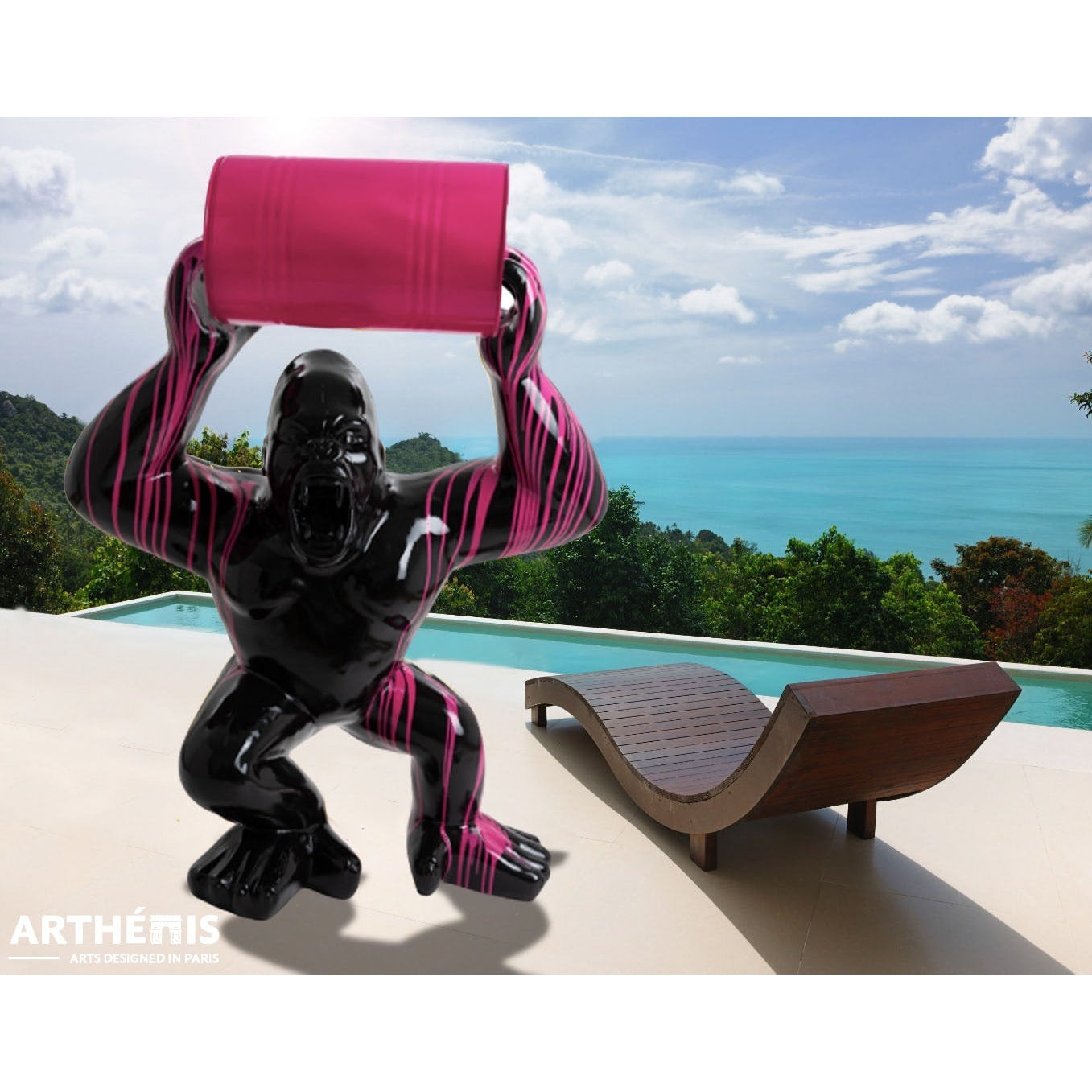 Gorilla BIG XXL Statue - H250cm - Artistic Color (+ Available Artistic Color)