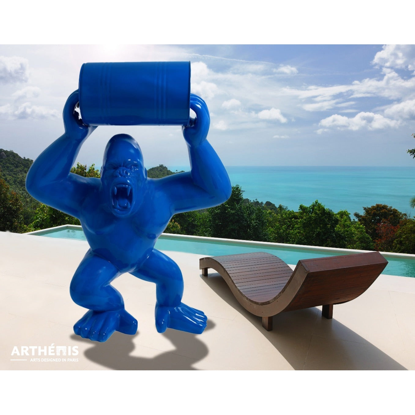 Gorilla BIG XXL Statue - H250cm - MonoChrome Colors (+15 Available colors)