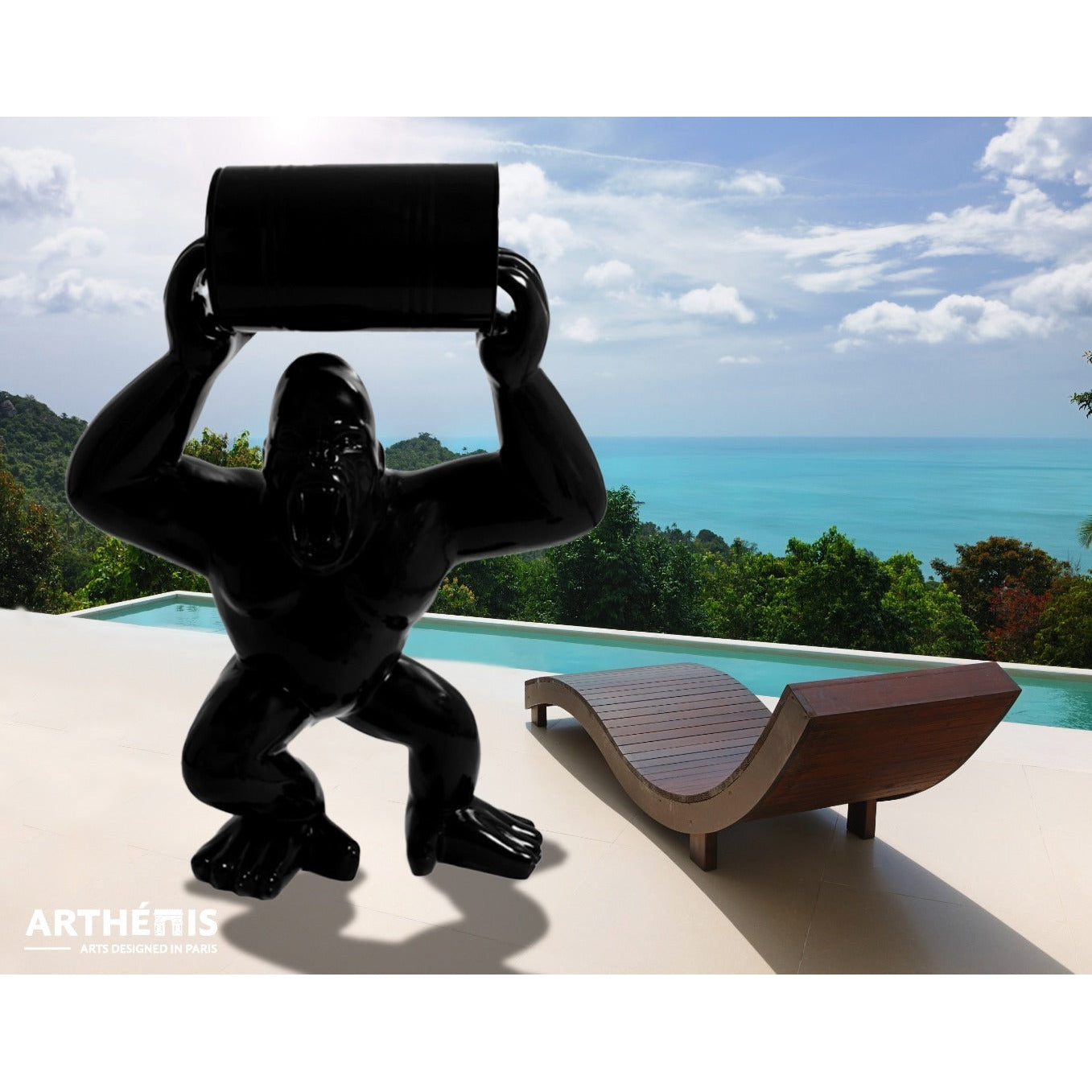 Gorilla BIG XXL Statue - H250cm - MonoChrome Colors (+15 Available colors)