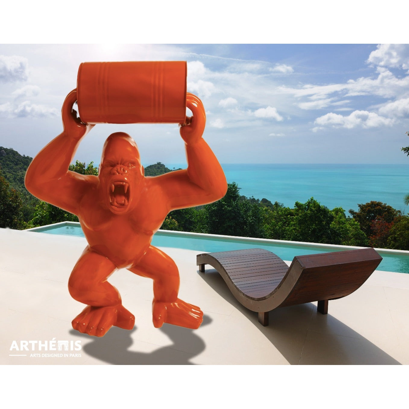 Gorilla BIG XXL Statue - H250cm - MonoChrome Colors (+15 Available colors)