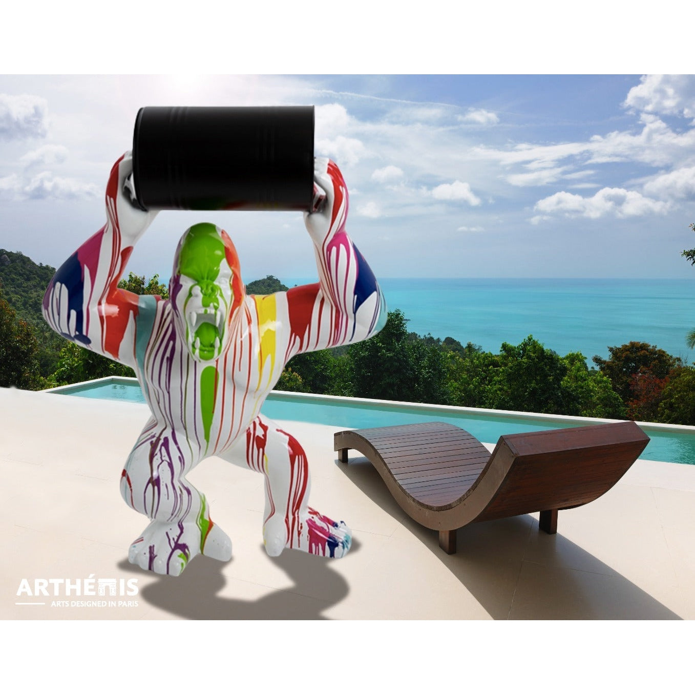 Gorilla BIG XXL Statue - H250cm - Artistic Color (+ Available Artistic Color)