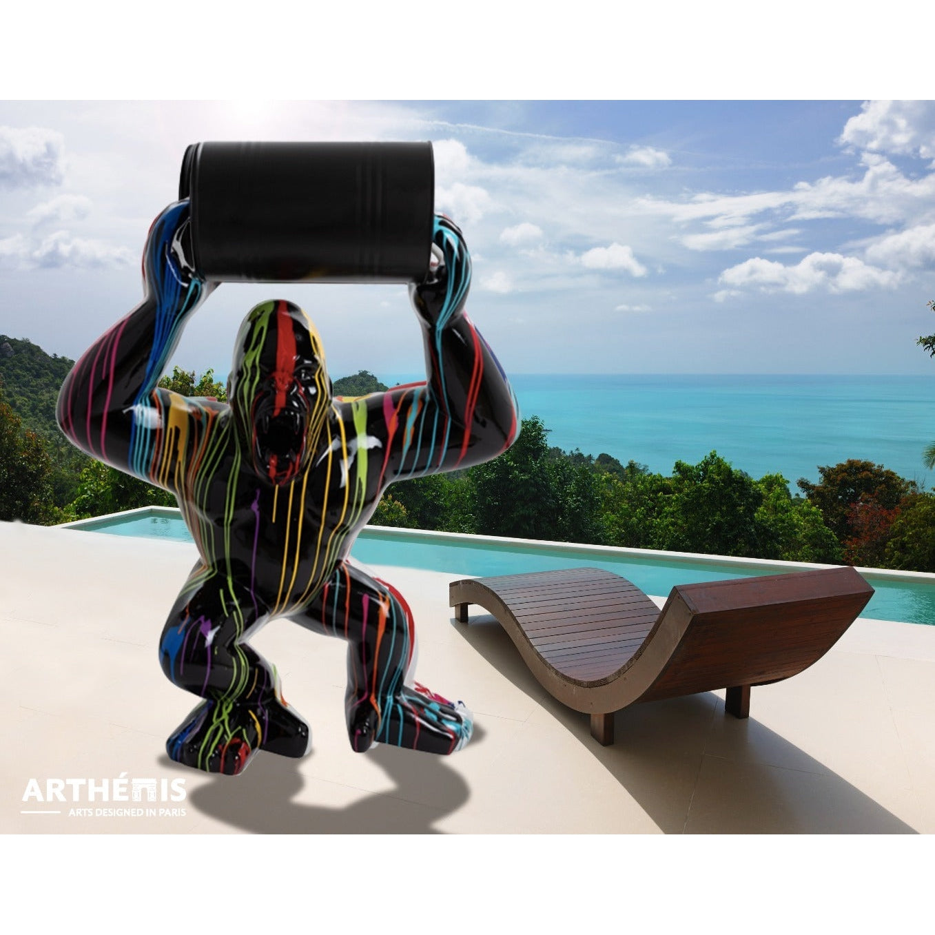 Gorilla BIG XXL Statue - H250cm - Artistic Color (+ Available Artistic Color)
