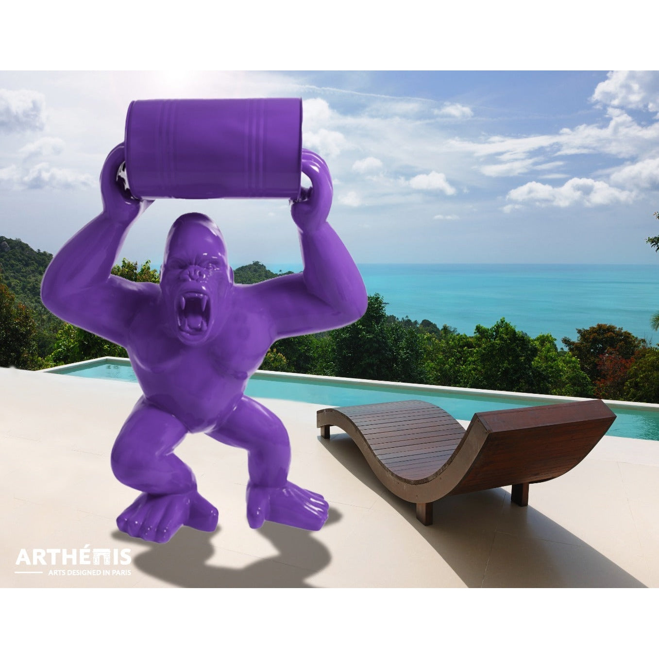 Gorilla BIG XXL Statue - H250cm - MonoChrome Colors (+15 Available colors)