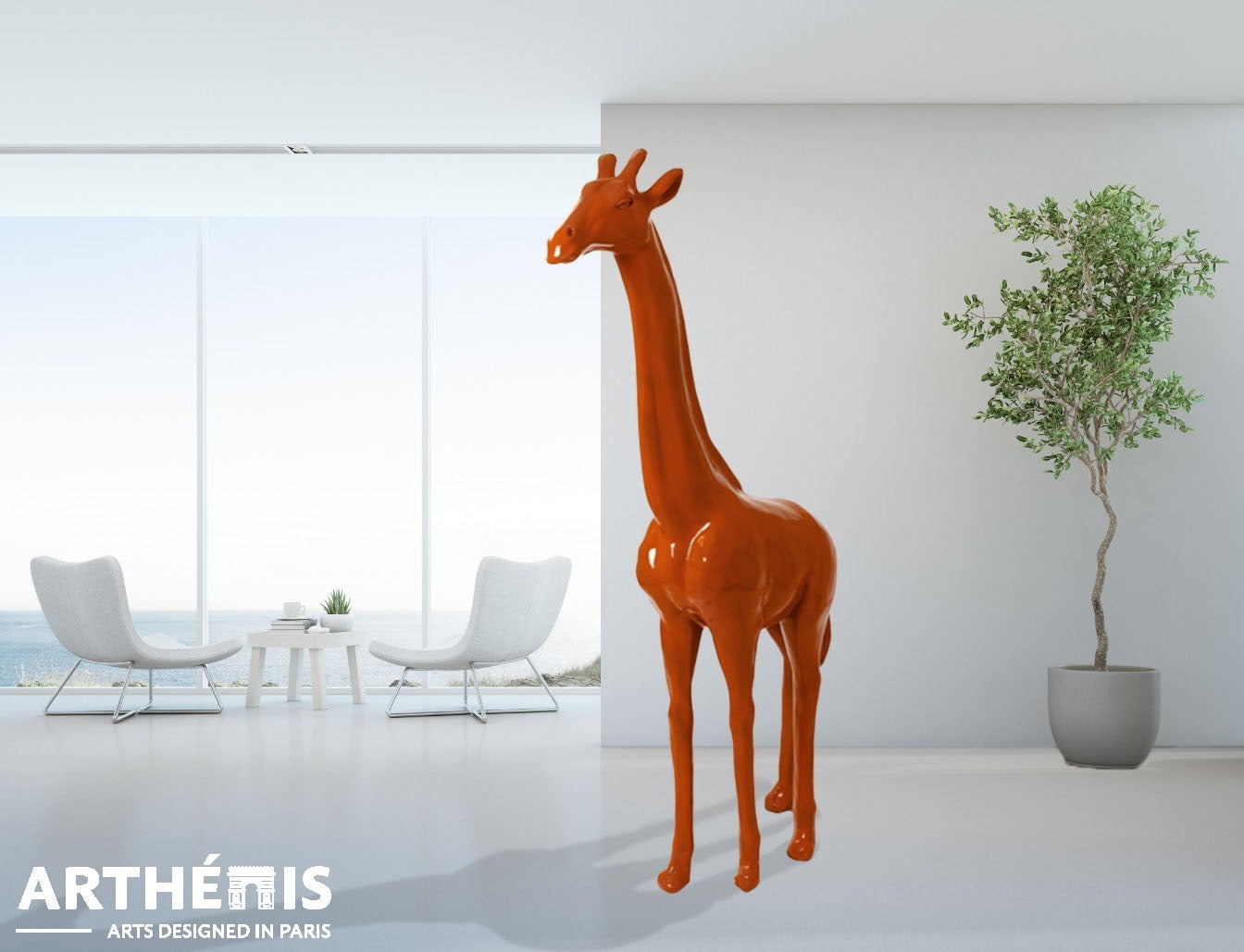 Giraffe Statue - XL H210cm - MonoChrome Colors (+15 Available colors)