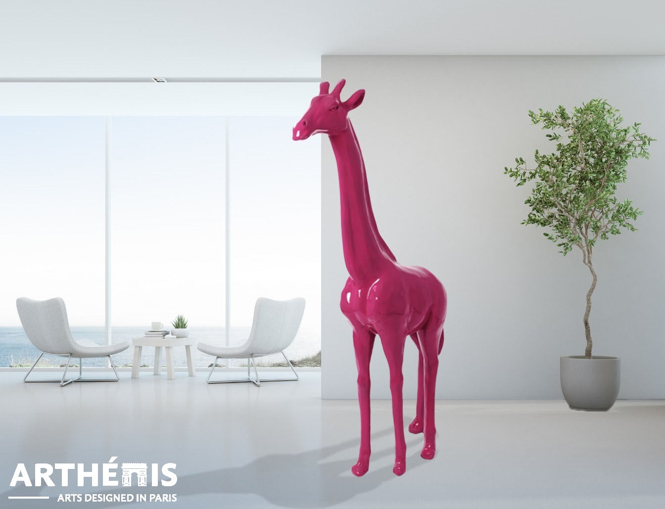 Giraffe Statue - XL H210cm - MonoChrome Colors (+15 Available colors)