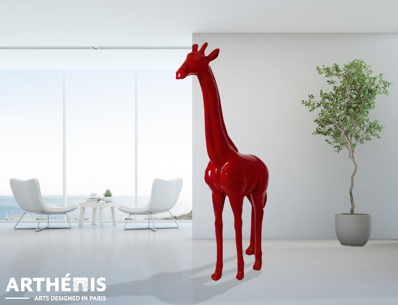 Giraffe Statue - XL H210cm - MonoChrome Colors (+15 Available colors)