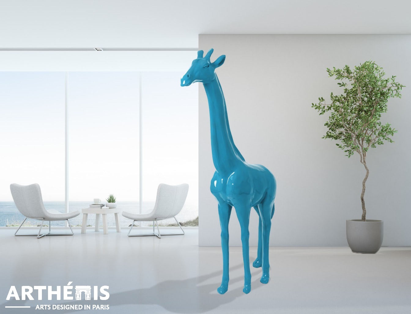 Giraffe Statue - XL H210cm - MonoChrome Colors (+15 Available colors)