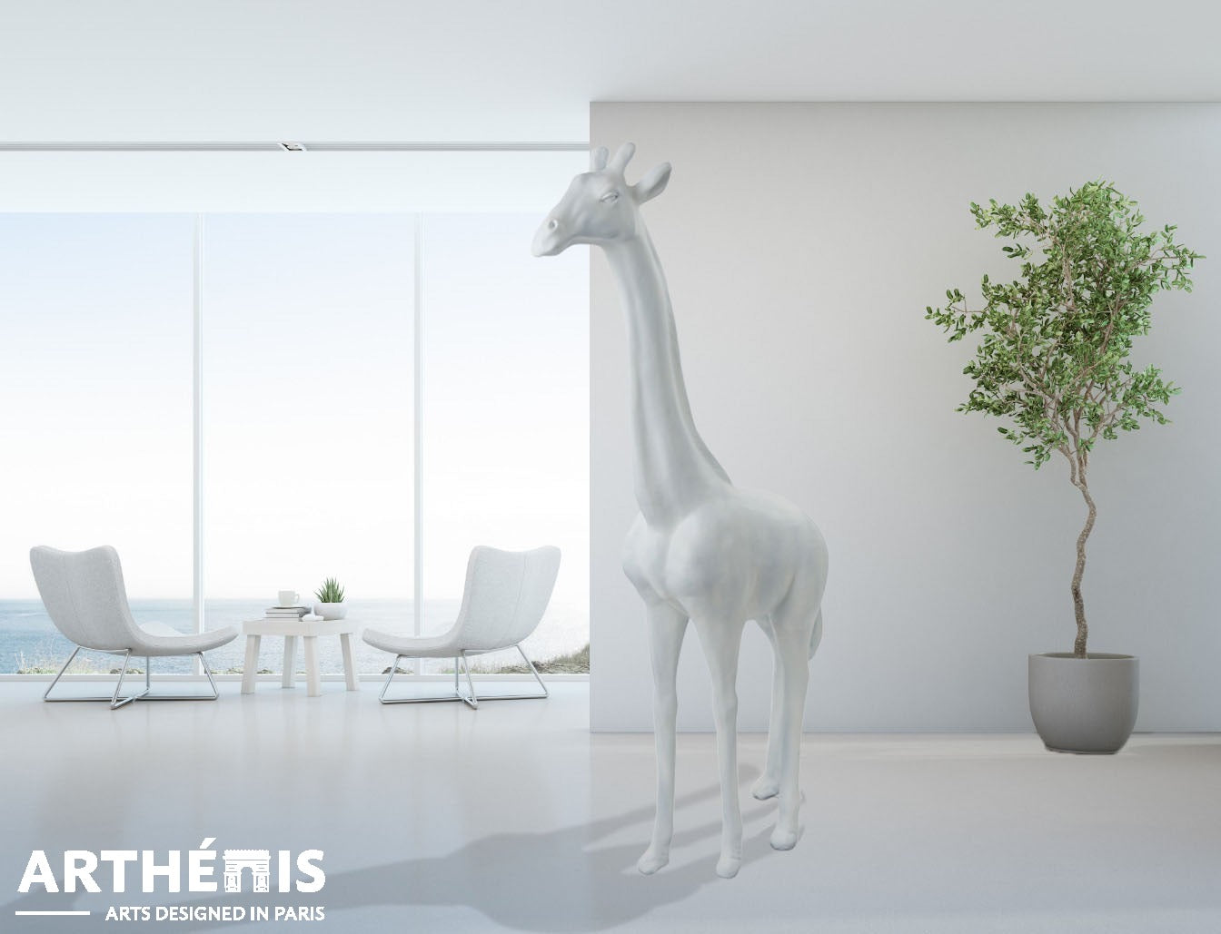Giraffe Statue - XL H210cm - MonoChrome Colors (+15 Available colors)