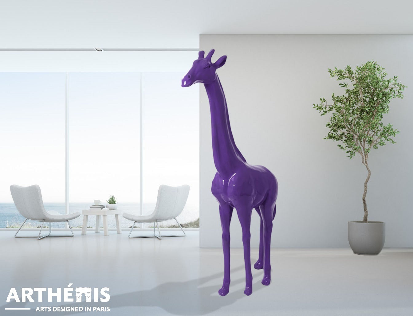 Giraffe Statue - XL H210cm - MonoChrome Colors (+15 Available colors)