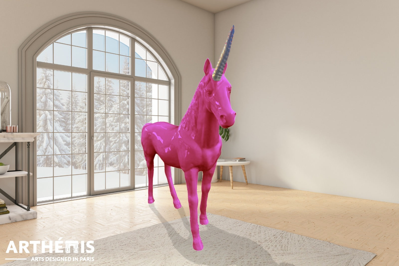 Unicorn Statue Fabulous - XXL H220cm - MonoChrome Colors (+15 Available colors)