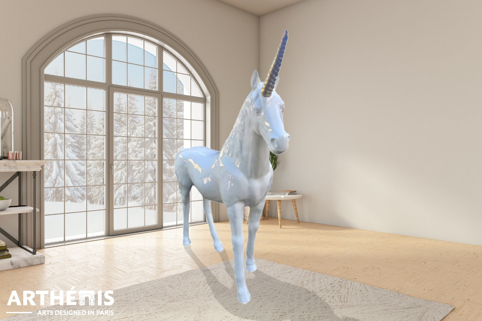 Unicorn Statue Fabulous - XXL H220cm - MonoChrome Colors (+15 Available colors)