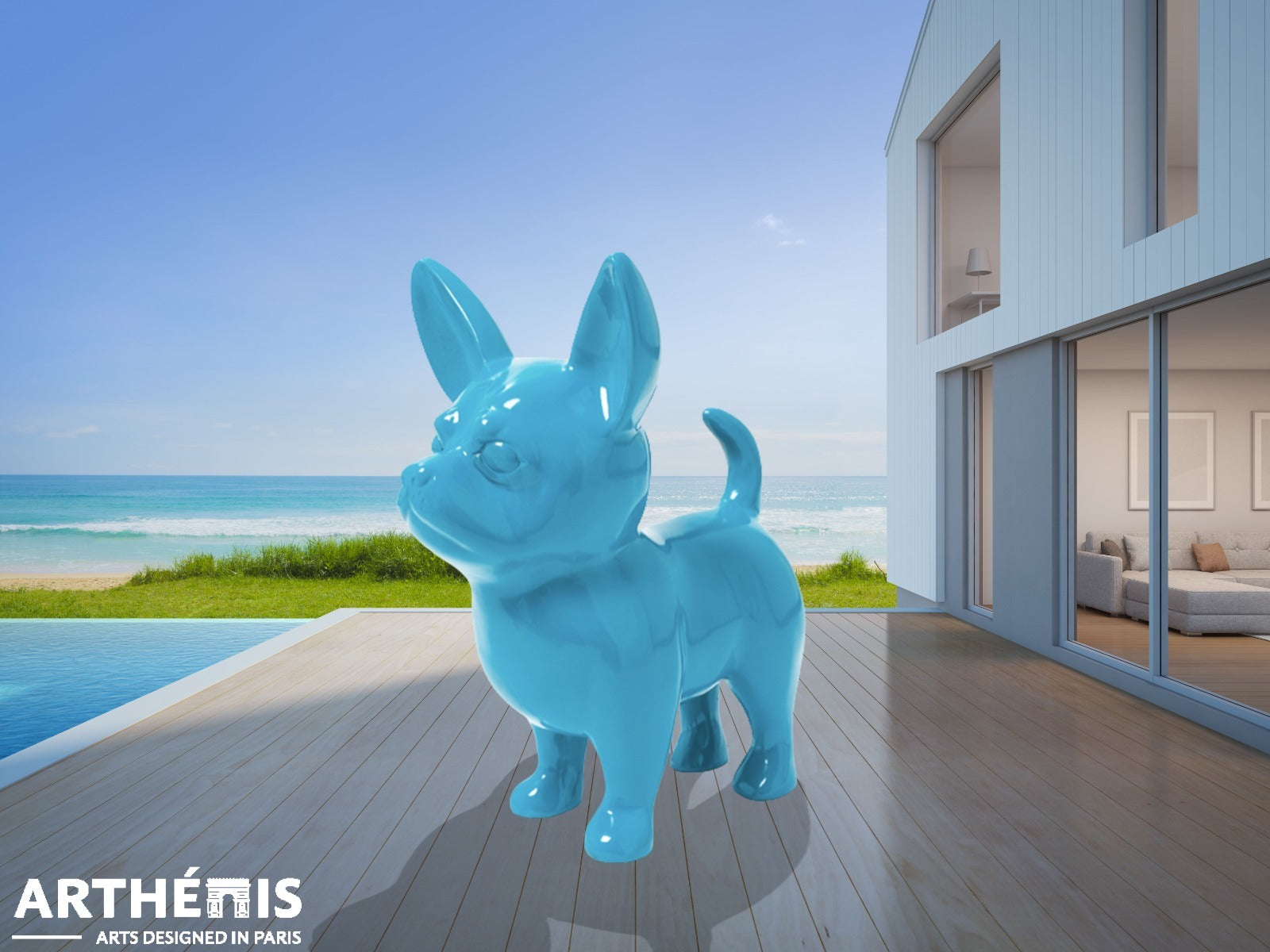 Chihuahua Dog Statue - Impressive XXL 170cm - MonoChrome Colors (+15 Available colors)