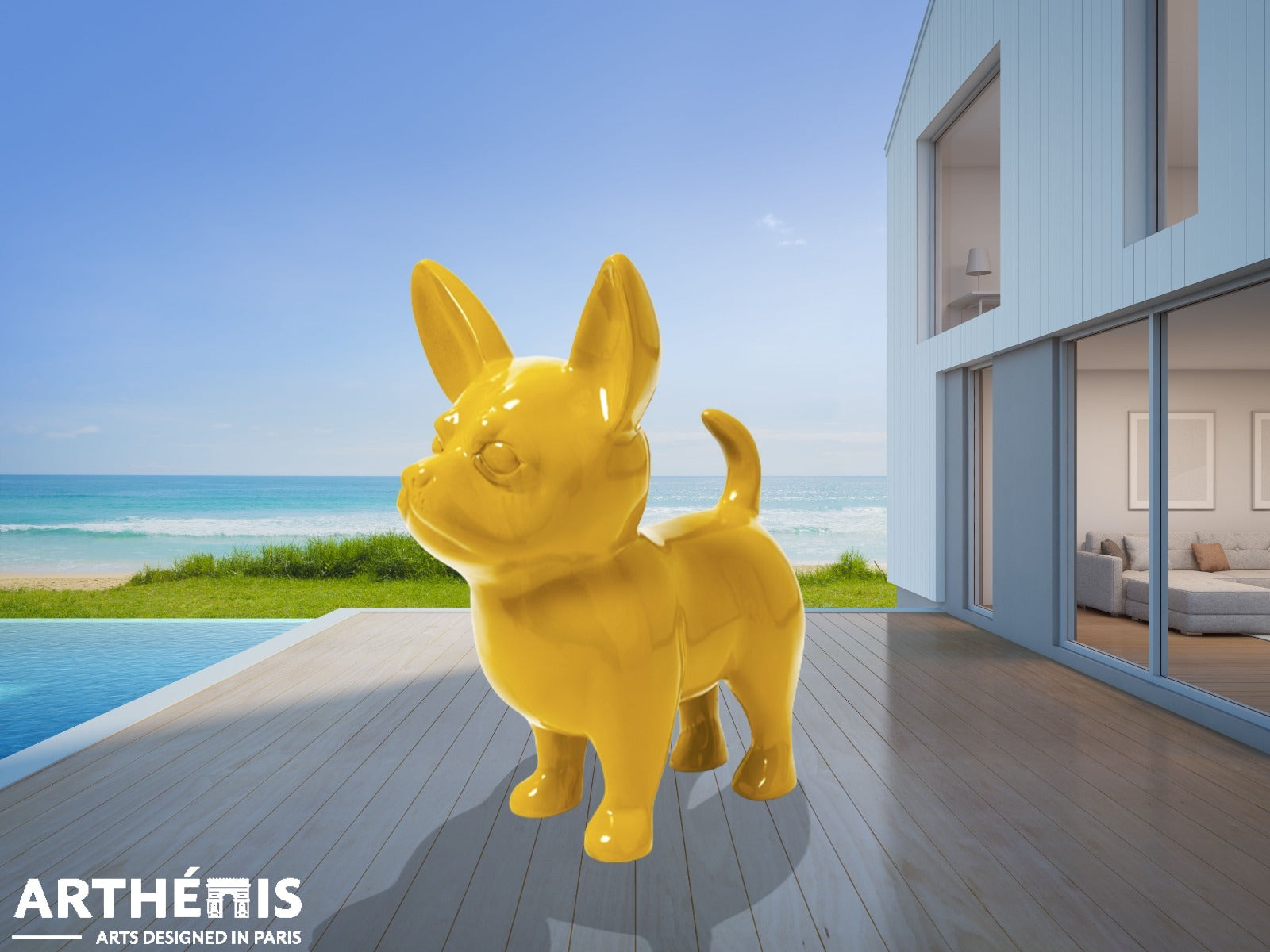 Chihuahua Dog Statue - Impressive XXL 170cm - MonoChrome Colors (+15 Available colors)