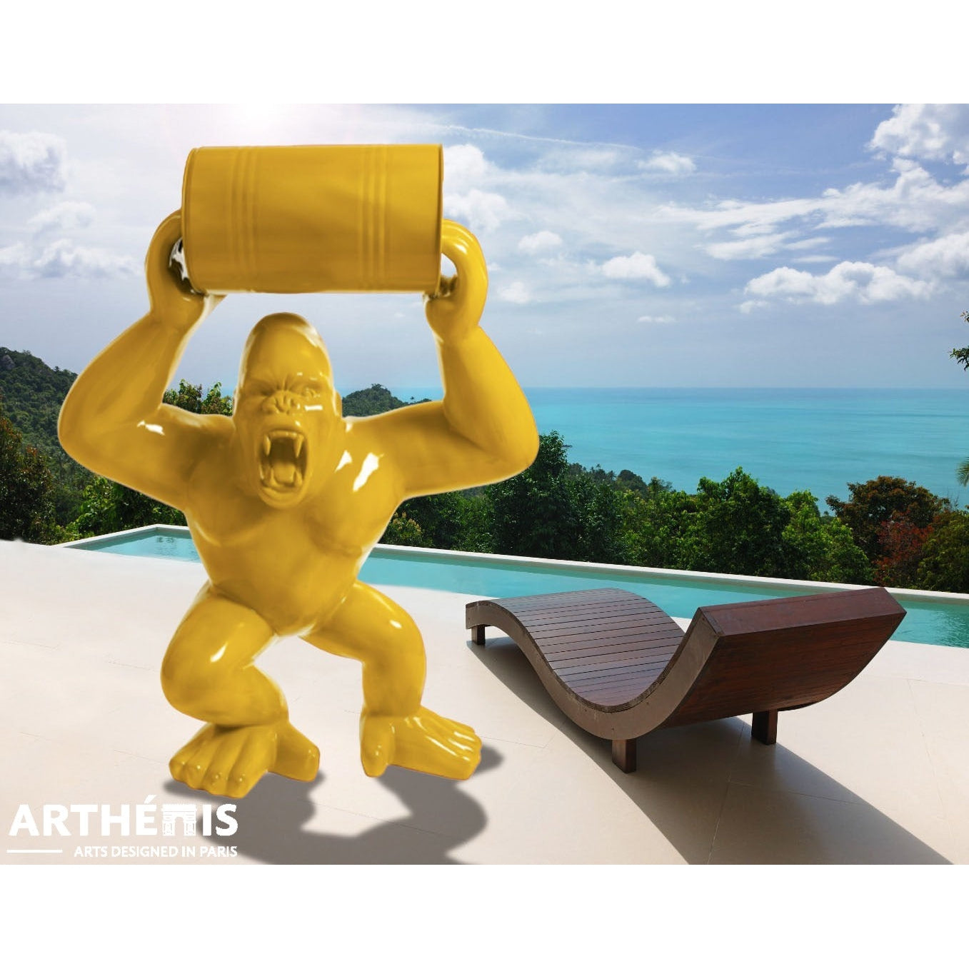 Gorilla BIG XXL Statue - H250cm - MonoChrome Colors (+15 Available colors)