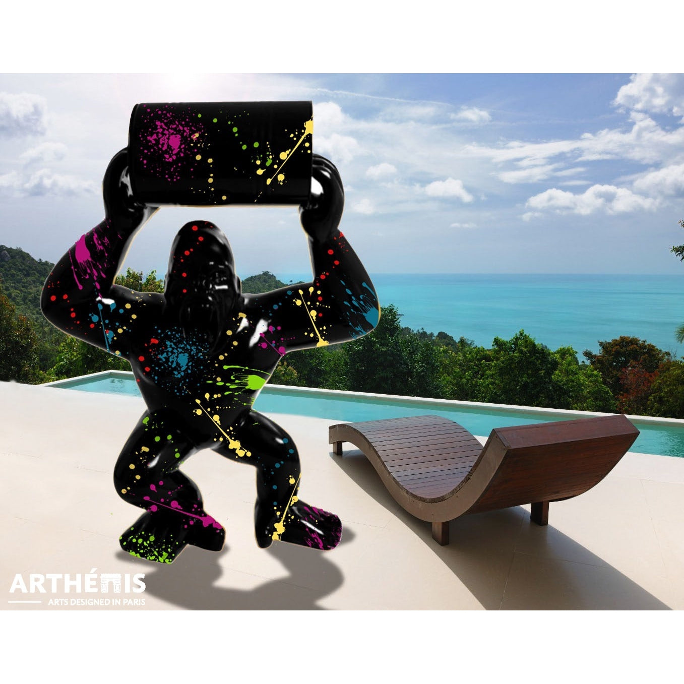 Gorilla BIG XXL Statue - H250cm - Artistic Color (+ Available Artistic Color)